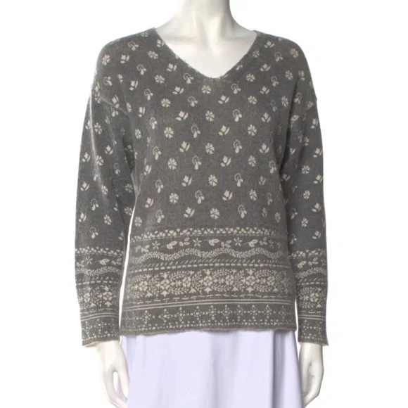 Burberry Brit Printed V-Neck Sweater - Picture 4 of 5